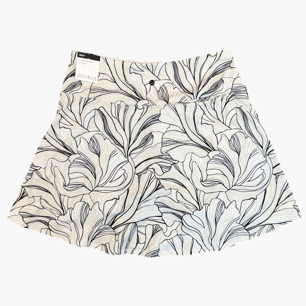 CALIA Eagle Skort Womens M White Black Print Athletic Golf Tennis Pickleball - Picture 6 of 9
